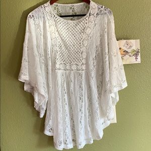 NWOT Vintage White Lacy Top